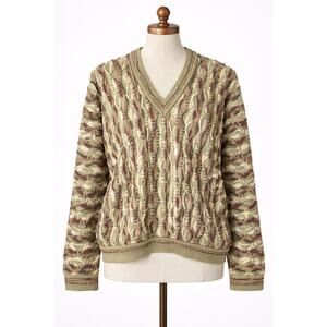 COOGI Chunky 3D Knit Sweater XL Multicolor Mens